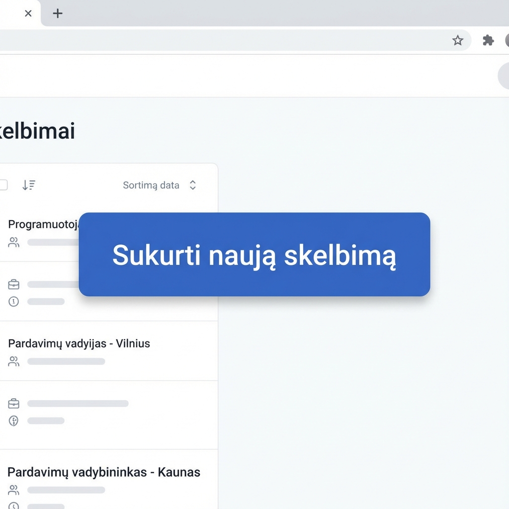 Create Job Ad Button